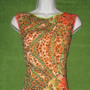 Elie Tahari Orange Multi-color dress